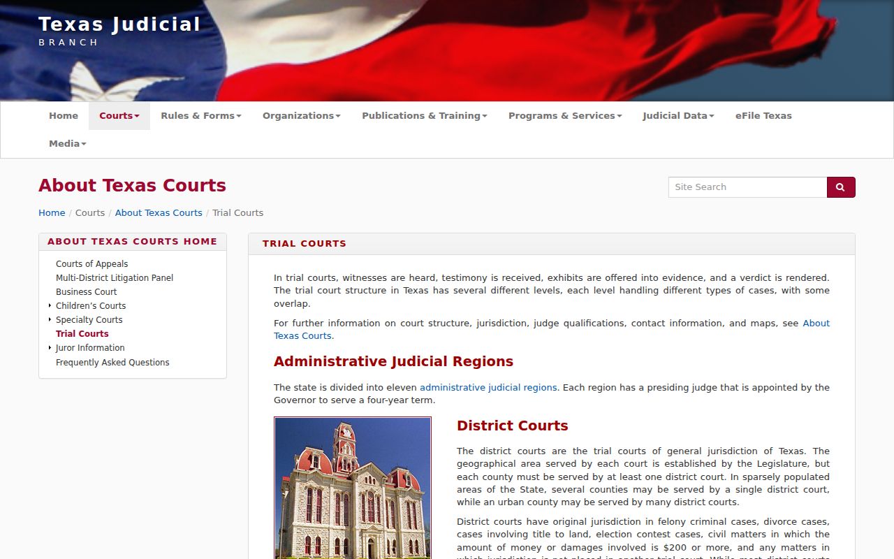 Zavala County court docket court type information
